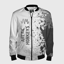 Бомбер мужской Arctic Monkeys - white gradient по-вертикали, цвет: 3D-черный