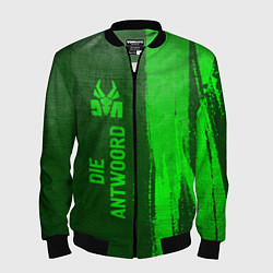 Бомбер мужской Die Antwoord - green gradient по-вертикали, цвет: 3D-черный