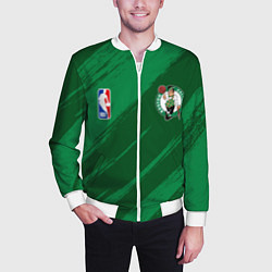 Бомбер мужской Boston Celtics NBA basketball, цвет: 3D-белый — фото 2