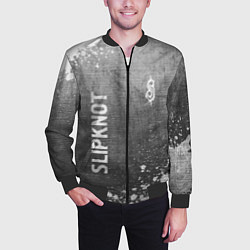 Бомбер мужской Slipknot - grey gradient вертикально, цвет: 3D-черный — фото 2