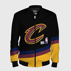 Бомбер мужской Cleveland Cavaliers NBA basketball, цвет: 3D-черный