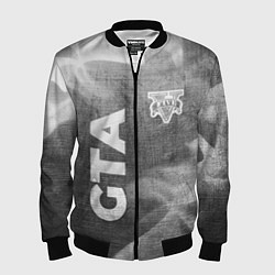 Бомбер мужской GTA - grey gradient вертикально, цвет: 3D-черный