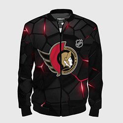 Бомбер мужской Оттава Сенаторз - НХЛ хоккей, цвет: 3D-черный