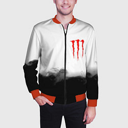 Бомбер мужской Monster energy splash smoke, цвет: 3D-красный — фото 2