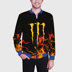 Бомбер мужской Monster energy orange fire, цвет: 3D-синий — фото 2