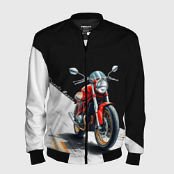 Бомбер мужской Ducati Racer, цвет: 3D-черный
