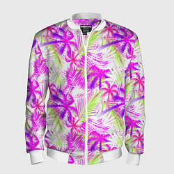 Бомбер мужской Palm tree pink, цвет: 3D-белый