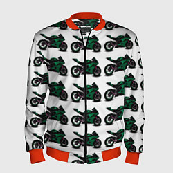 Мужской бомбер Motorbike dark green