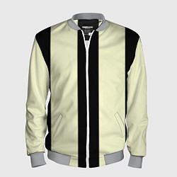 Мужской бомбер Color black beige line
