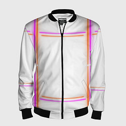 Мужской бомбер Neon white orange pink