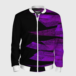 Мужской бомбер Color purple black stripes