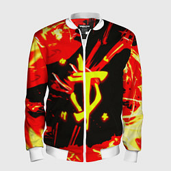 Бомбер мужской Doom огненный, цвет: 3D-белый