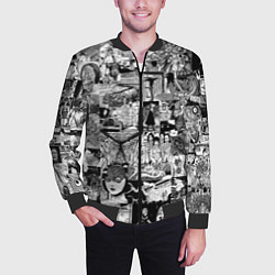 Бомбер мужской Horror World of Junji Ito, цвет: 3D-черный — фото 2