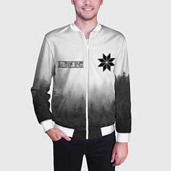 Бомбер мужской Лес - это мой храм, цвет: 3D-белый — фото 2