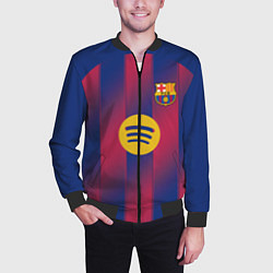 Бомбер мужской Ламин Ямаль, Барселона домашняя форма 2025 2026, цвет: 3D-черный — фото 2