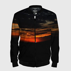 Бомбер мужской Закат на плато, цвет: 3D-черный