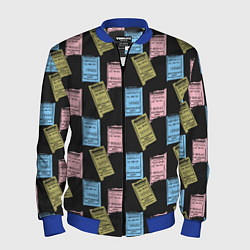 Бомбер мужской Советские билеты транспорта, цвет: 3D-синий