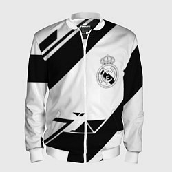 Бомбер мужской Real Madrid geometry, цвет: 3D-белый