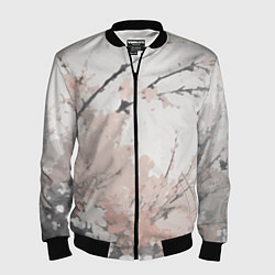 Бомбер мужской Цветущее дерево абстракция, цвет: 3D-черный