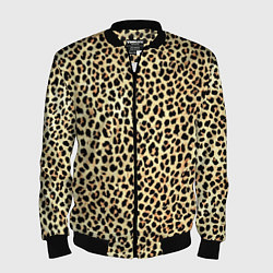 Бомбер мужской Мелкий леопардовый, цвет: 3D-черный