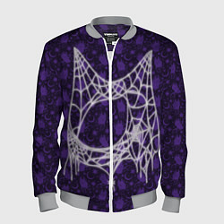 Бомбер мужской Хэллоуин - Паутина, цвет: 3D-меланж