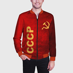 Бомбер мужской Советский союз символика, цвет: 3D-красный — фото 2