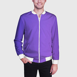 Бомбер мужской Color purple gradient, цвет: 3D-белый — фото 2