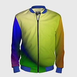 Бомбер мужской The color is multicolored, цвет: 3D-синий