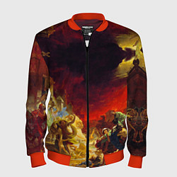 Бомбер мужской Брюллов Последний день Помпеи, цвет: 3D-красный