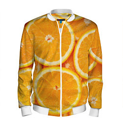 Бомбер мужской Апельсинчик, цвет: 3D-белый