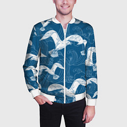 Бомбер мужской Чайки, цвет: 3D-белый — фото 2