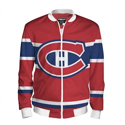 Бомбер мужской Montreal Canadiens, цвет: 3D-белый