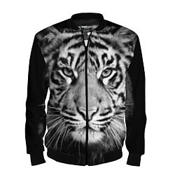 Бомбер мужской Красавец тигр цвета 3D-черный — фото 1