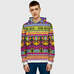 Толстовка-худи мужская Мексика, цвет: 3D-белый — фото 2