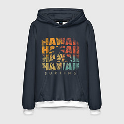 Толстовка-худи мужская Hawaii Surfing, цвет: 3D-белый