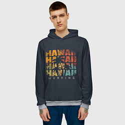 Толстовка-худи мужская Hawaii Surfing, цвет: 3D-меланж — фото 2