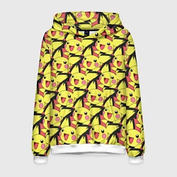 Толстовка-худи мужская Pikachu, цвет: 3D-белый