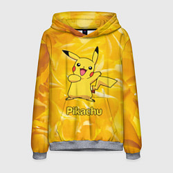 Толстовка-худи мужская Pikachu, цвет: 3D-меланж