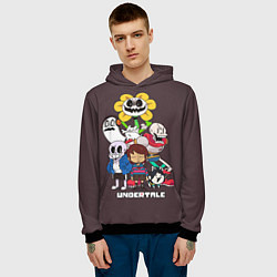 Толстовка-худи мужская Undertale 3, цвет: 3D-черный — фото 2