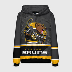 Толстовка-худи мужская Boston Bruins, цвет: 3D-черный