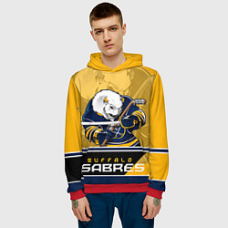 Толстовка-худи мужская Buffalo Sabres, цвет: 3D-красный — фото 2