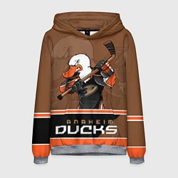 Толстовка-худи мужская Anaheim Ducks, цвет: 3D-меланж