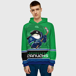 Толстовка-худи мужская Vancouver Canucks, цвет: 3D-синий — фото 2