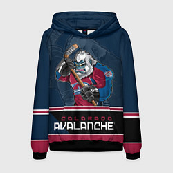 Толстовка-худи мужская Colorado Avalanche, цвет: 3D-черный