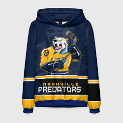 Толстовка-худи мужская Nashville Predators, цвет: 3D-синий