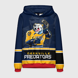 Толстовка-худи мужская Nashville Predators, цвет: 3D-красный