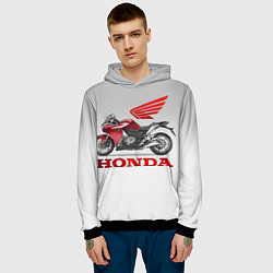 Толстовка-худи мужская Honda 2, цвет: 3D-черный — фото 2