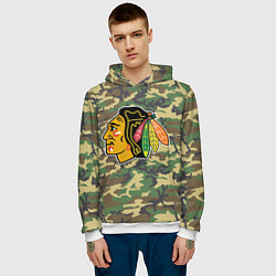 Толстовка-худи мужская Blackhawks Camouflage, цвет: 3D-белый — фото 2