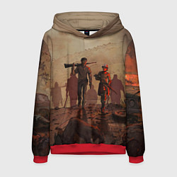 Толстовка-худи мужская Walking Dead, цвет: 3D-красный