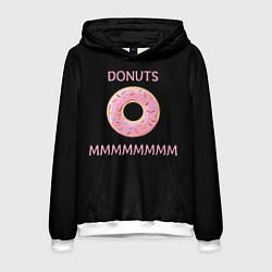 Толстовка-худи мужская Donuts, цвет: 3D-белый